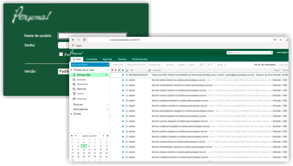 Servidor de email zimbra